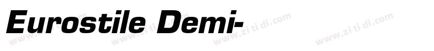 Eurostile Demi字体转换